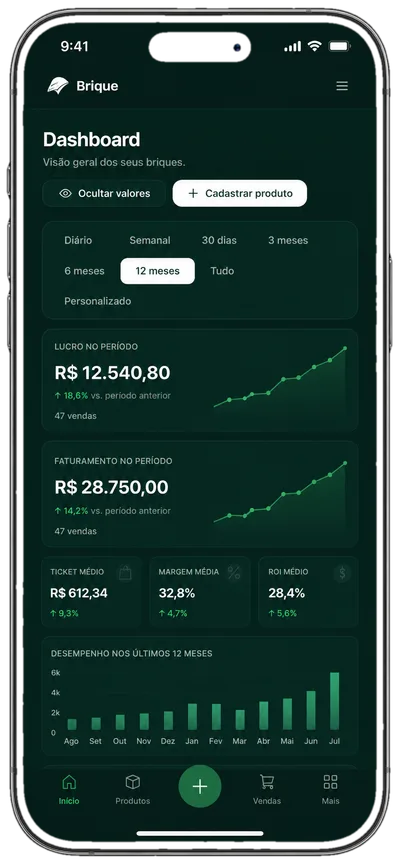 App Brique no celular